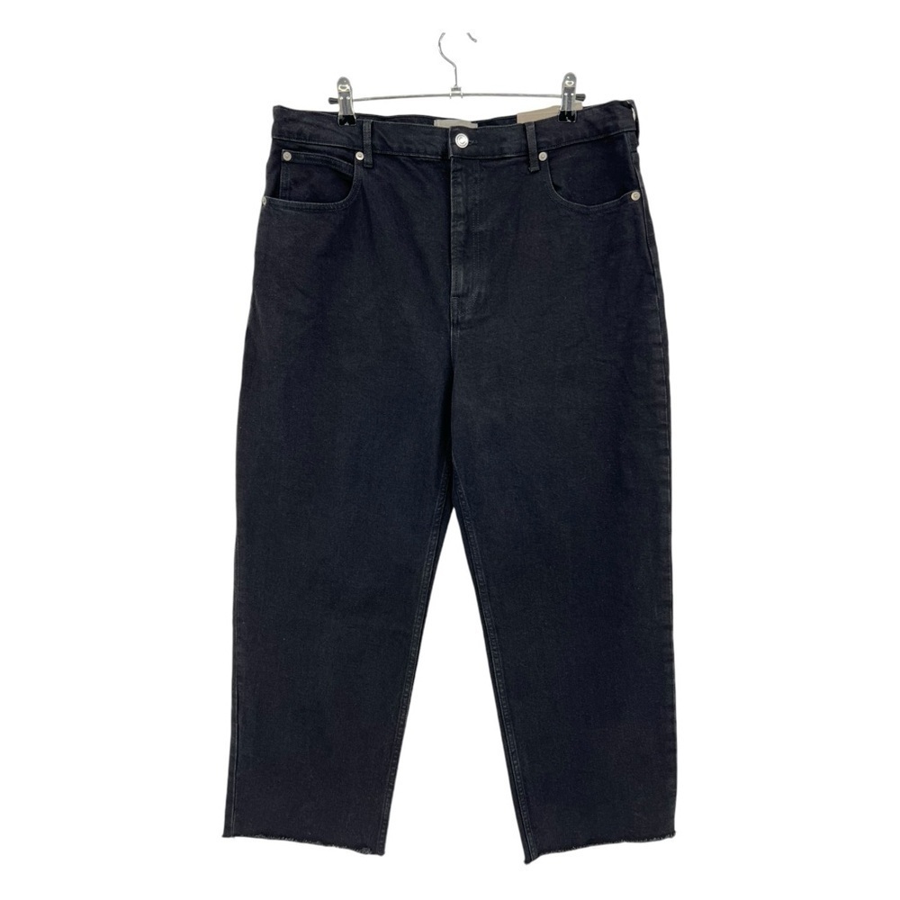 Everlane The Way High Jean Raw Hem in Coal Black Size 33 Crop